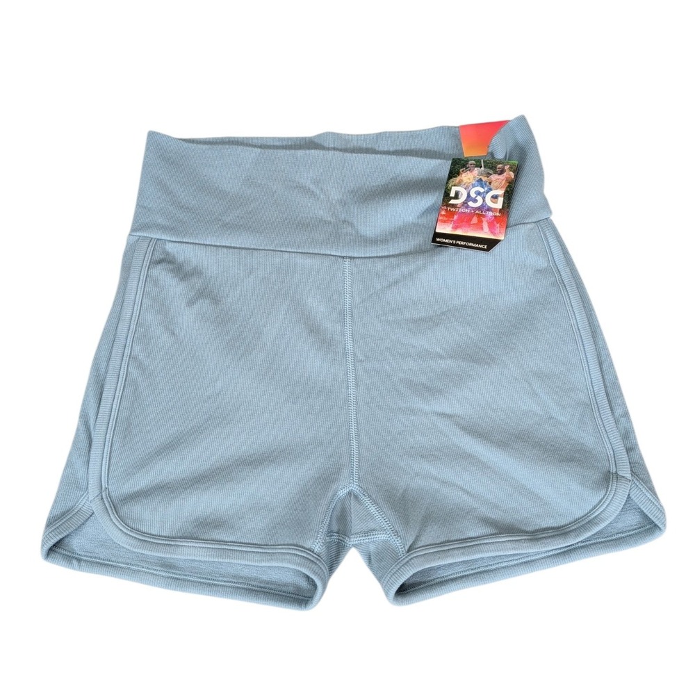 DSG Twitch Allison Womens Blue 3 Inch Seamless Ultra High-Rise Shorts Size L NWT